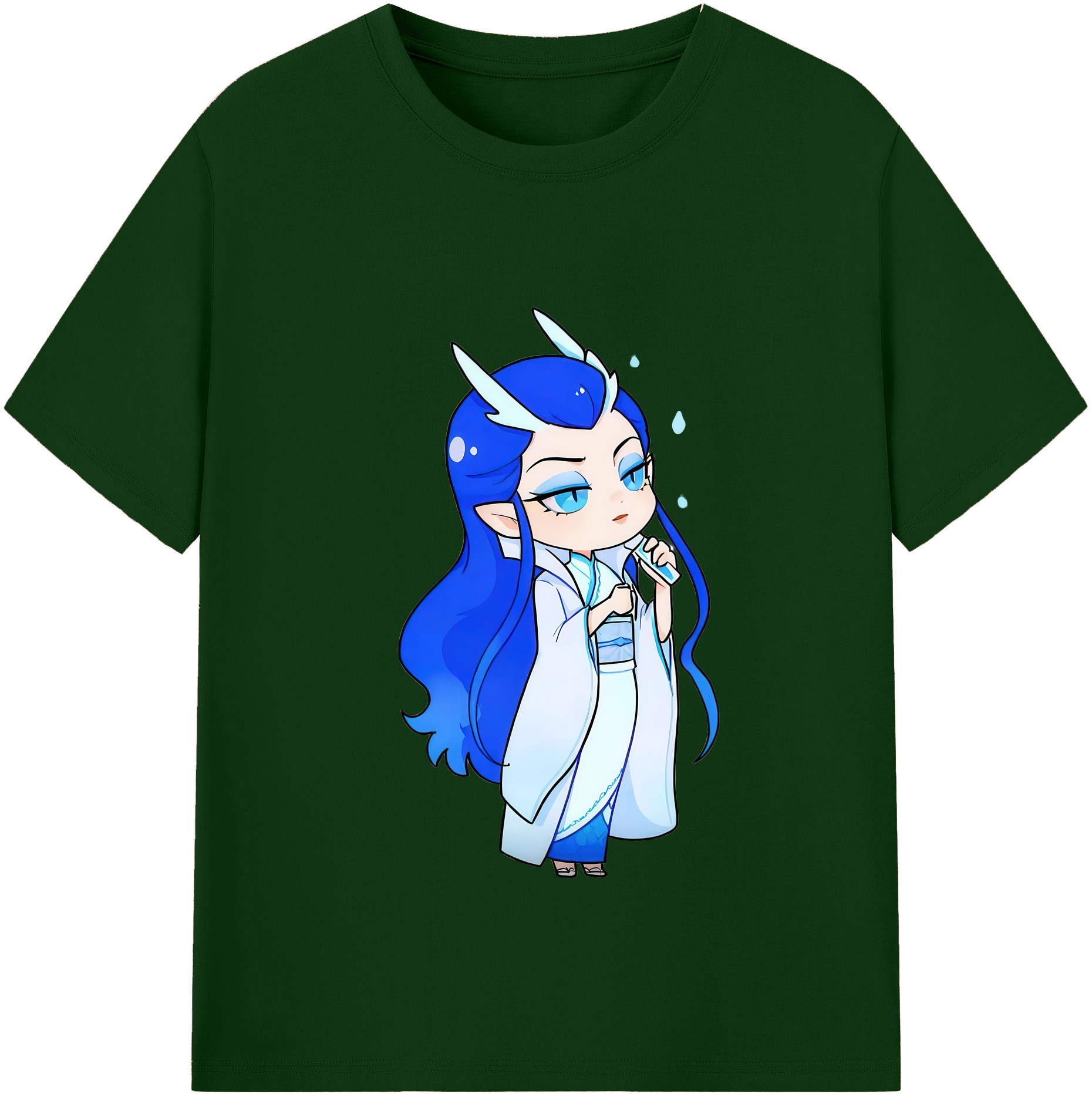（画像用） Ne Zha 2 ナタ 魔童の大暴れ 綿100％半袖Tシャツ（フロントプリント）